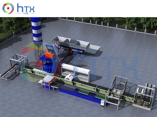 3D Vollautomatischer Betonfertiger, der Maschine Faux Rock Wall Interior Stone Production Line herstellt