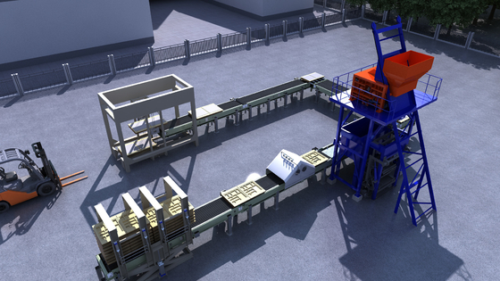 Konkrete Dosiermaschine der Größen-7000*1000*1800mm des Gewichts-1500kg für Ziegelsteine